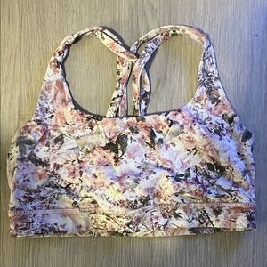 lululemon floral print sports bra